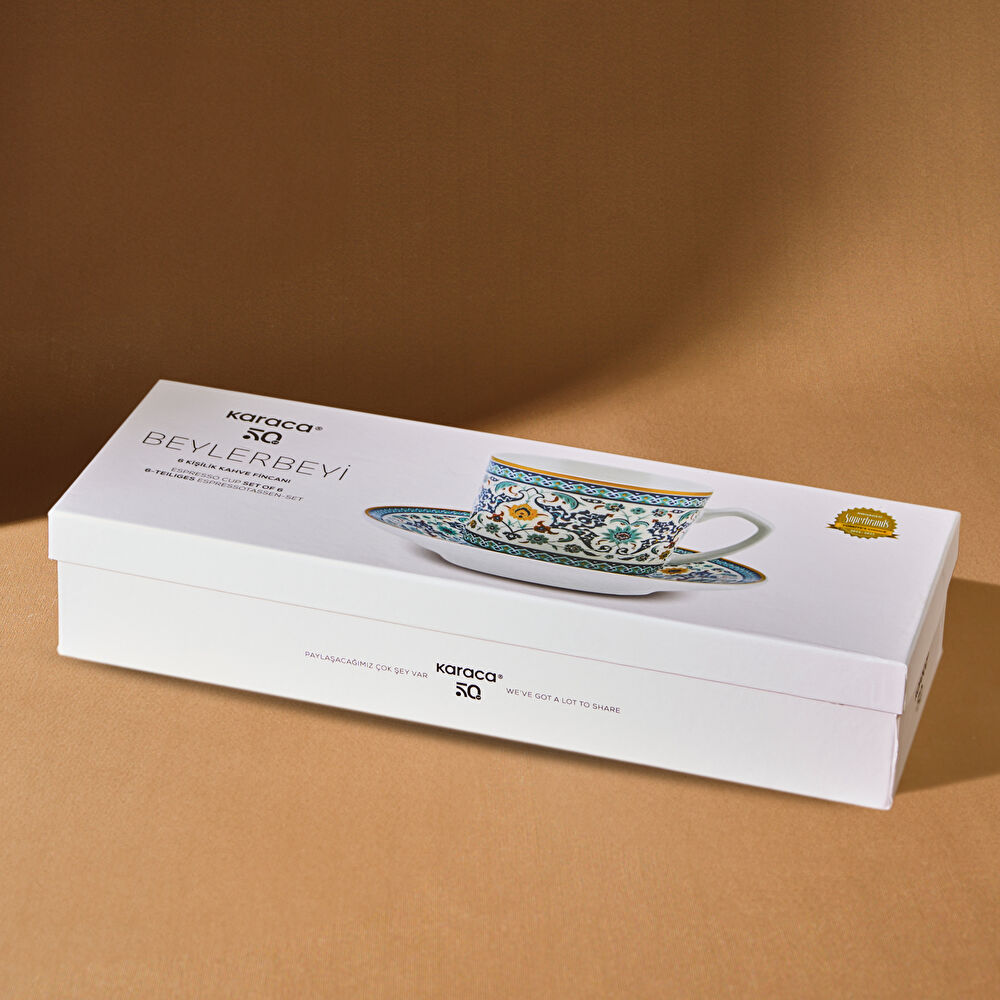 Karaca Beylerbeyi 6 Kişilik Kahve Fincan Takımı 80 ml thumbnail 6