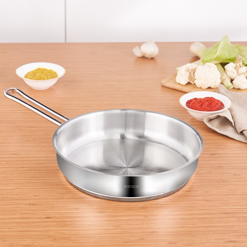 Karaca Grace İndüksiyon Tabanlı Çelik Tava 24 Cm görseli 2