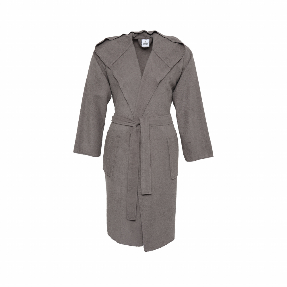 Karaca Home Berlin K. Gri Relax Hooded %100 Pamuk Bornoz S/M  görseli 1