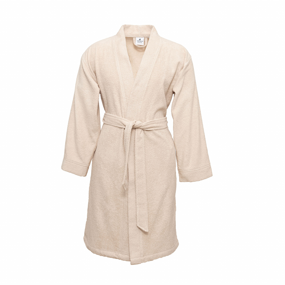 Karaca Home Roma Regular %100 Pamuk Kimono S/M Bej  görseli 4