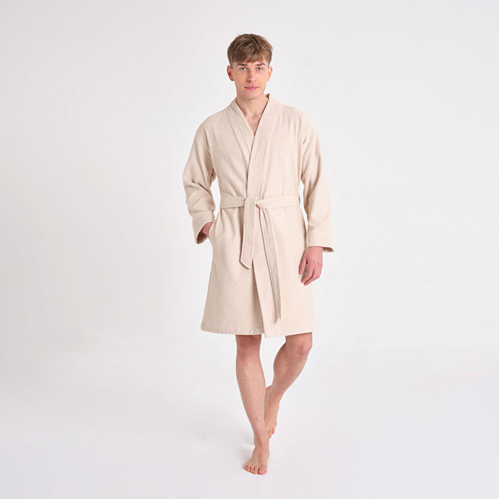 Karaca Home Roma Regular %100 Pamuk Kimono S/M Bej  görseli 1
