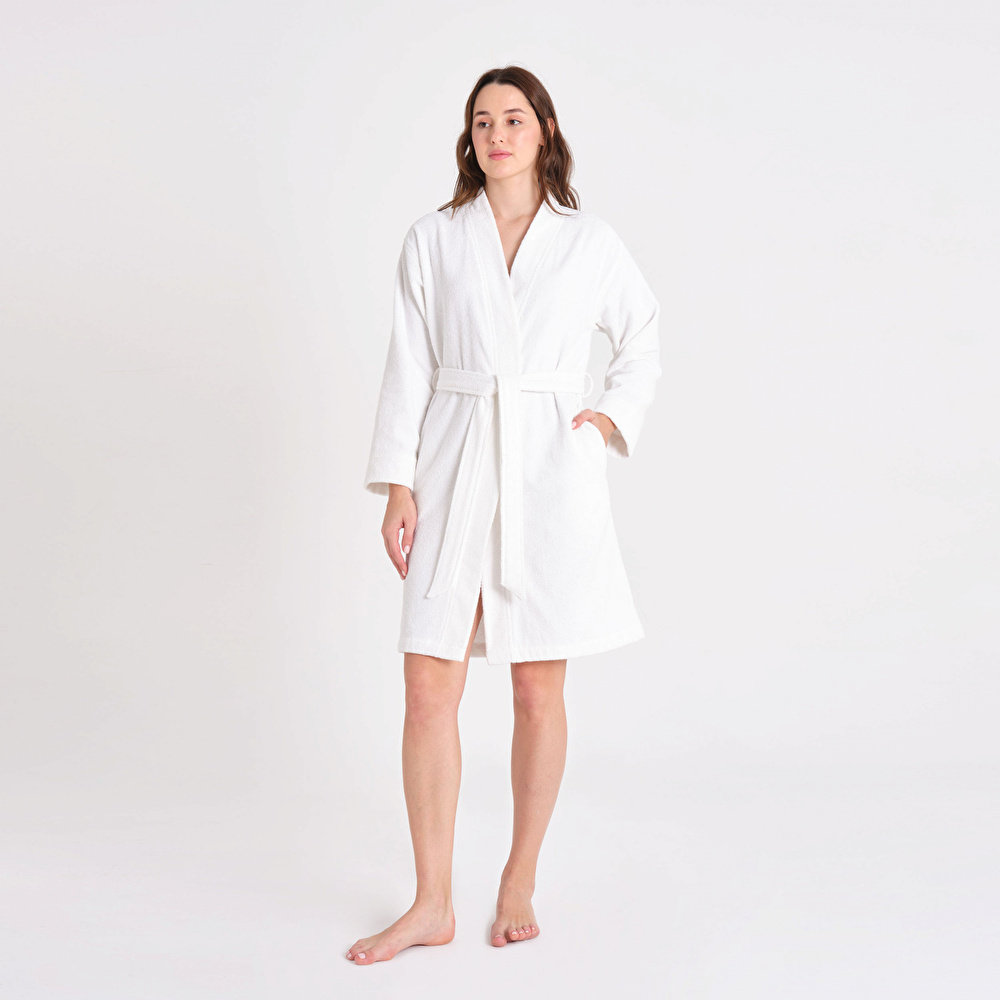 Karaca Home İstanbul Off White Regular %100 Pamuk Kimono Bornoz S/M  görseli 1