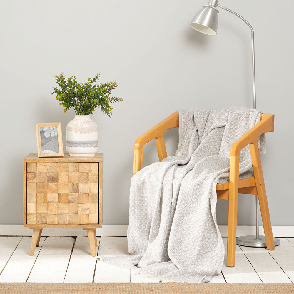 Karaca Home Bety Gri Throw 130 cm x 170 cm görseli 1