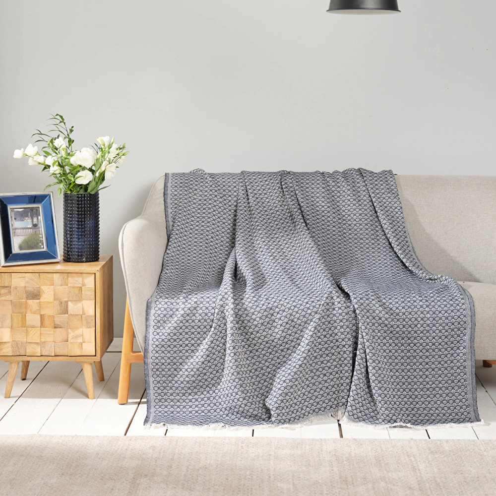 Karaca Home Bety Lacivert Koltuk Örtüsü 170 cm x 210 cm görseli 1