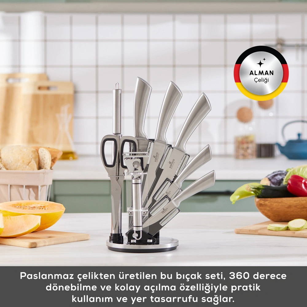 Karaca Meister Bremen Alman Çeliği 9 Parça Bıçak Seti görseli 2
