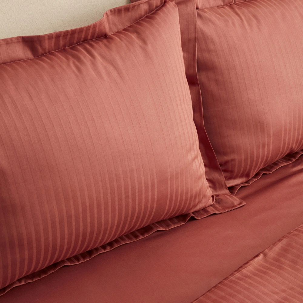 Karaca Home Uniq %100 Pamuk Saten Çift Kişilik Nevresim Takımı Terracota görseli 2