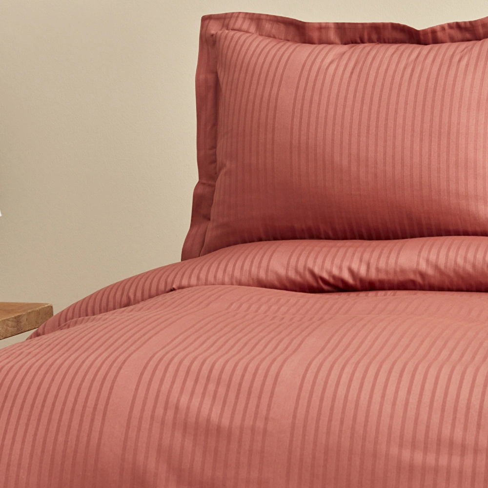 Karaca Home Uniq %100 Pamuk Saten Çift Kişilik Nevresim Takımı Terracota görseli 7