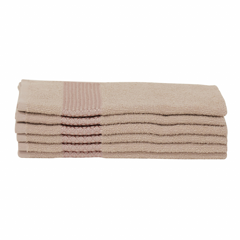 Karaca Home Honey %100 Pamuk 6'lı El Havlusu Seti 30x50 cm Bej  görseli 2