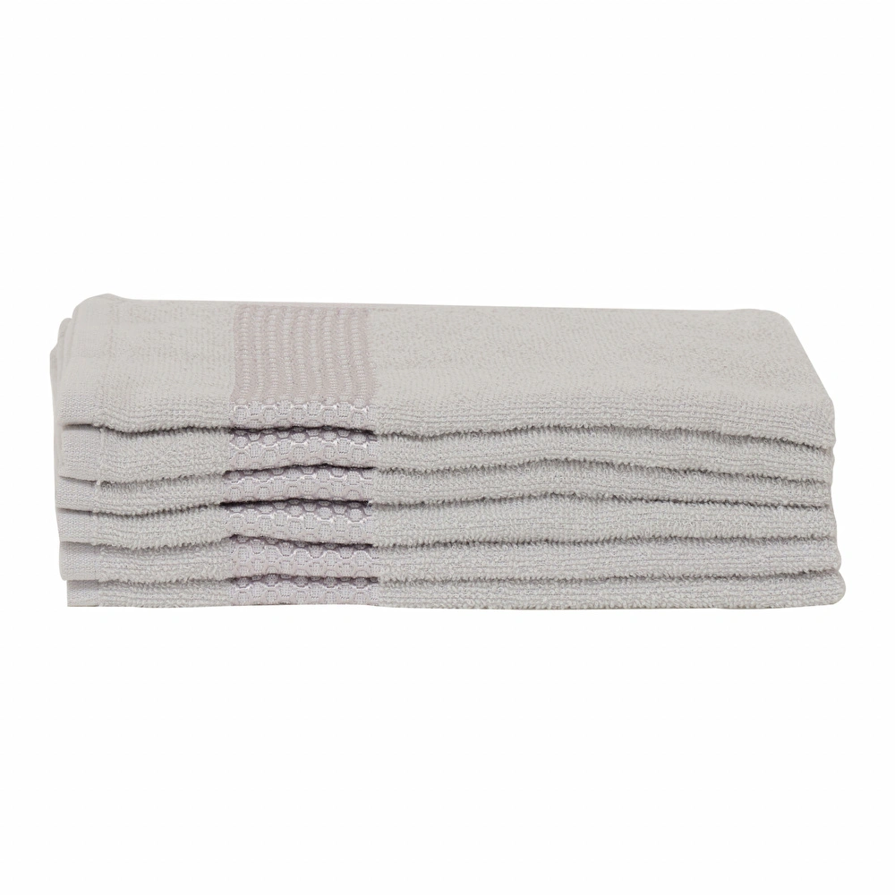 Karaca Home Honey %100 Pamuk 6'lı El Havlusu Seti 30x50 cm Gri görseli 2