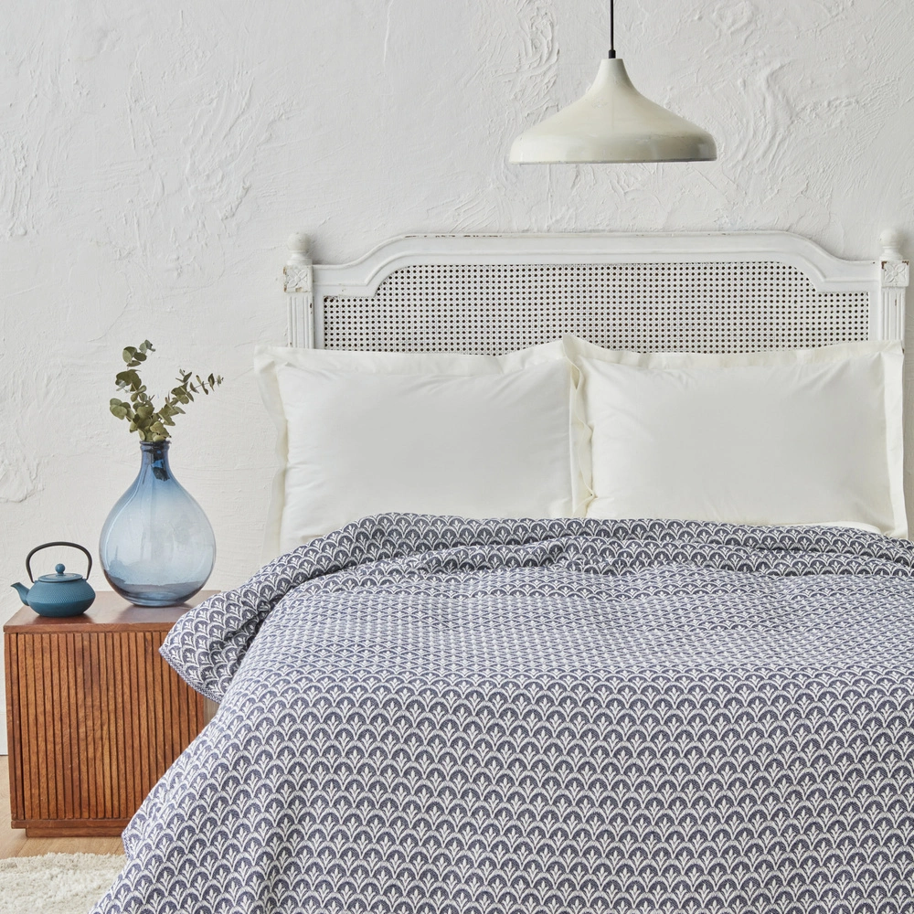 Karaca Home Cordoba Çift Kişilik Pike Yatak Örtüsü 200x230 cm İndigo görseli 2