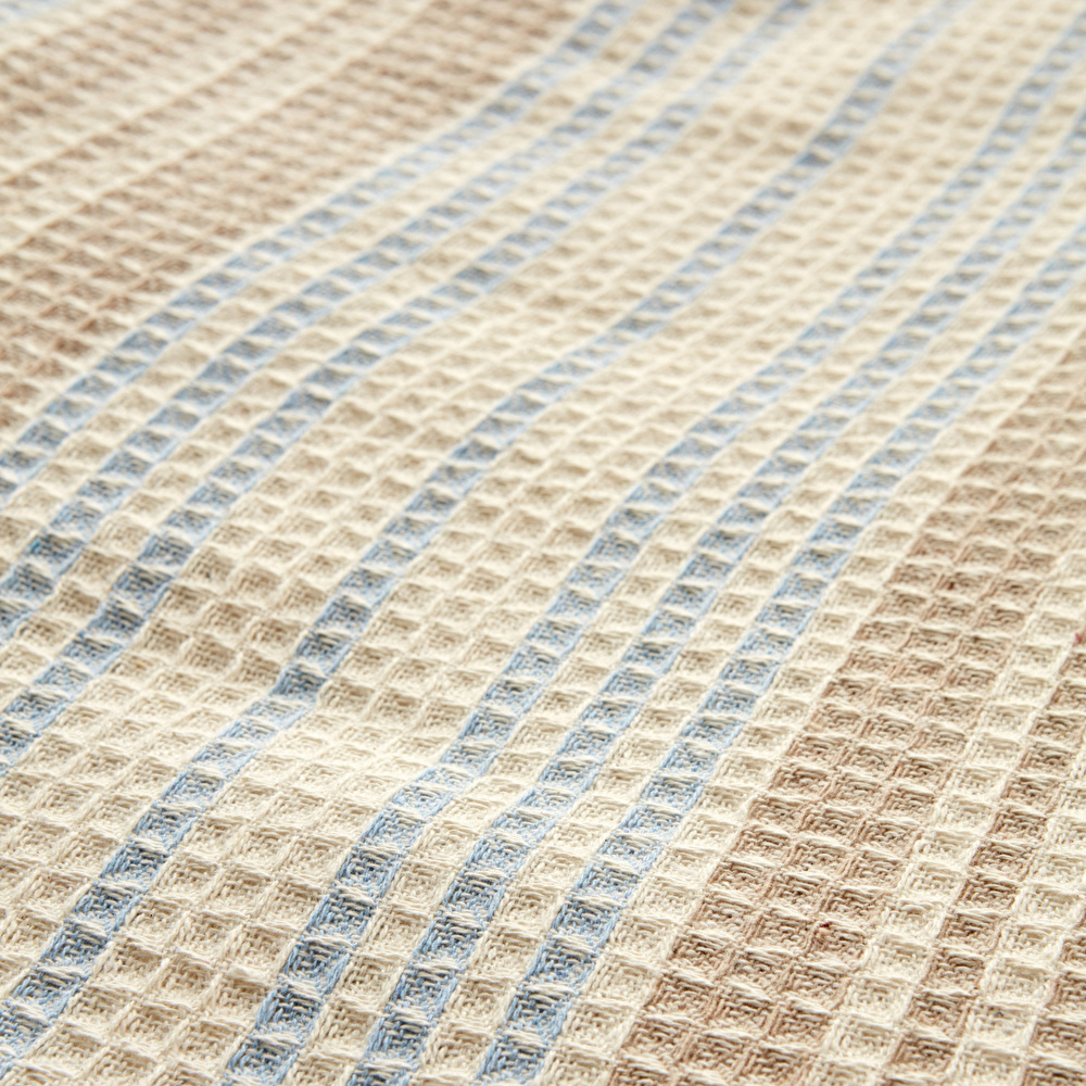 Karaca Home Flow Çizgili Çift Kişilik Waffle Pike 200x230 cm Bej görseli 6