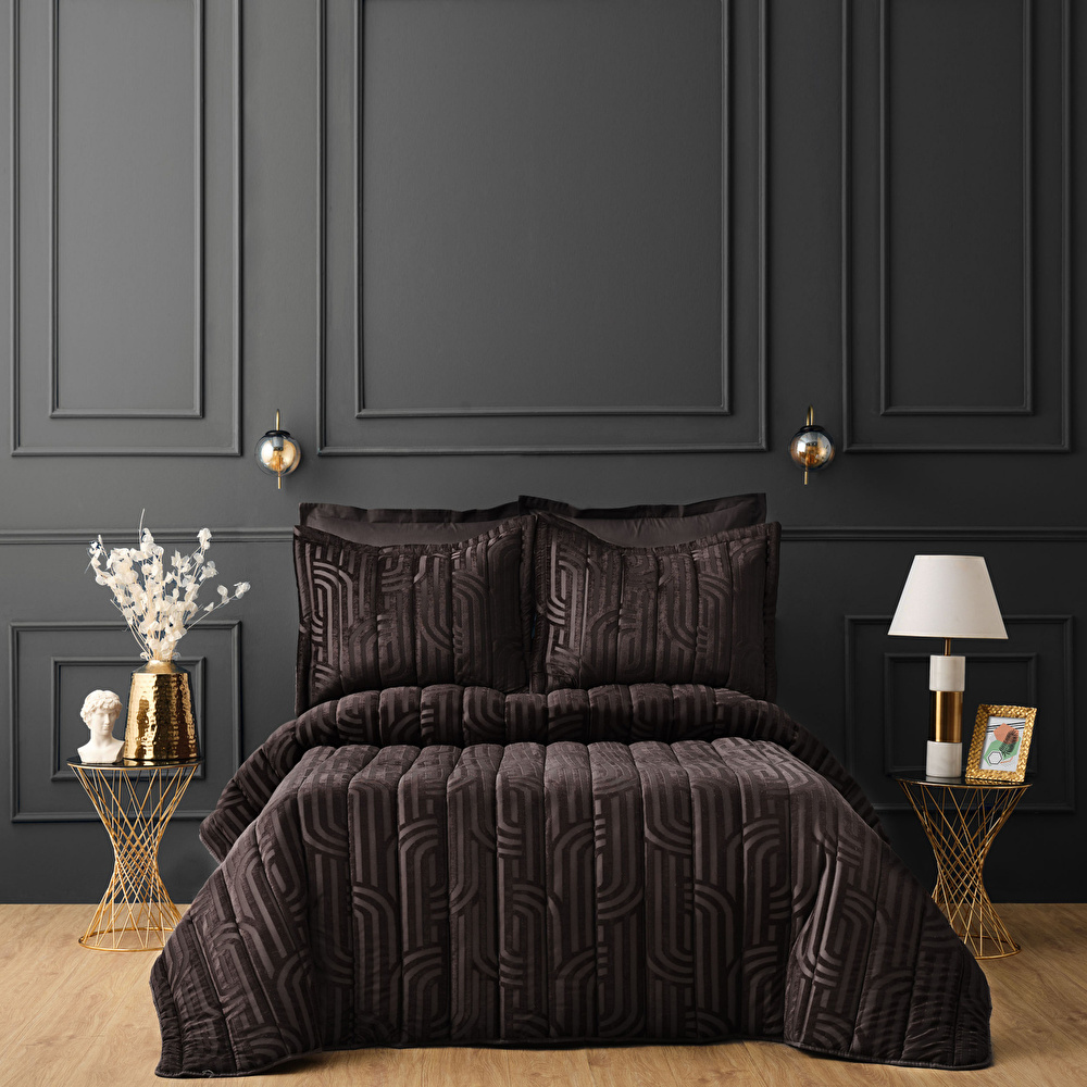 Karaca Home Alba Deco Antrasit 6 Parça Private Çift Kişilik Comfort Set görseli 1