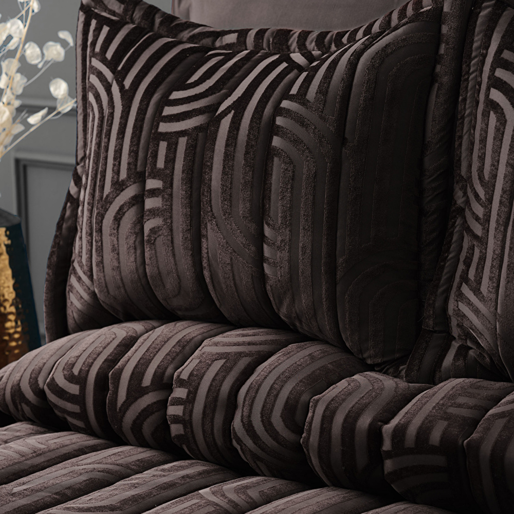 Karaca Home Alba Deco Antrasit 6 Parça Private Çift Kişilik Comfort Set görseli 3