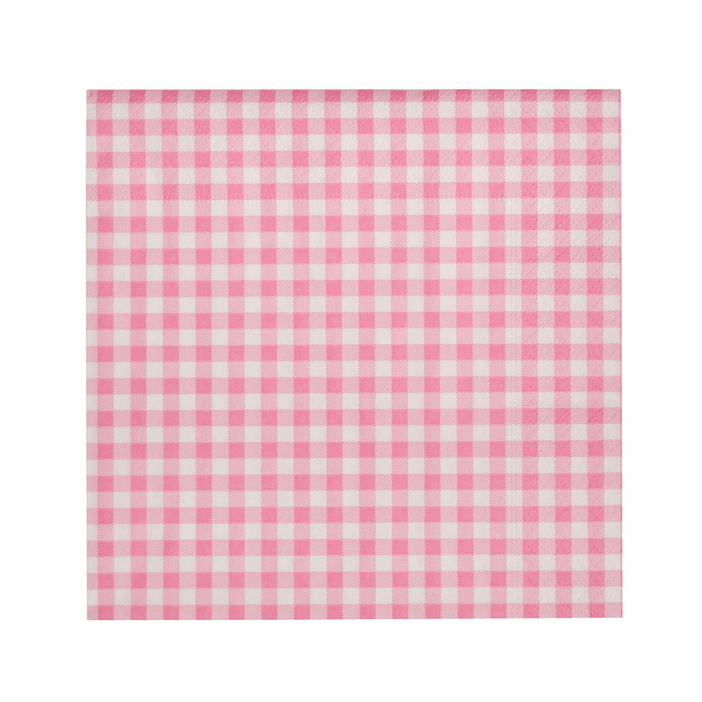 Karaca Home Plaid 20li Kağıt Peçete 33x33 cm Pink görseli 1