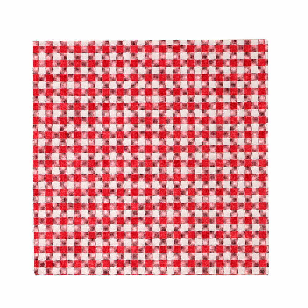Karaca Home Red Plaid Kağıt Peçete 20'li 33x33 cm görseli 1