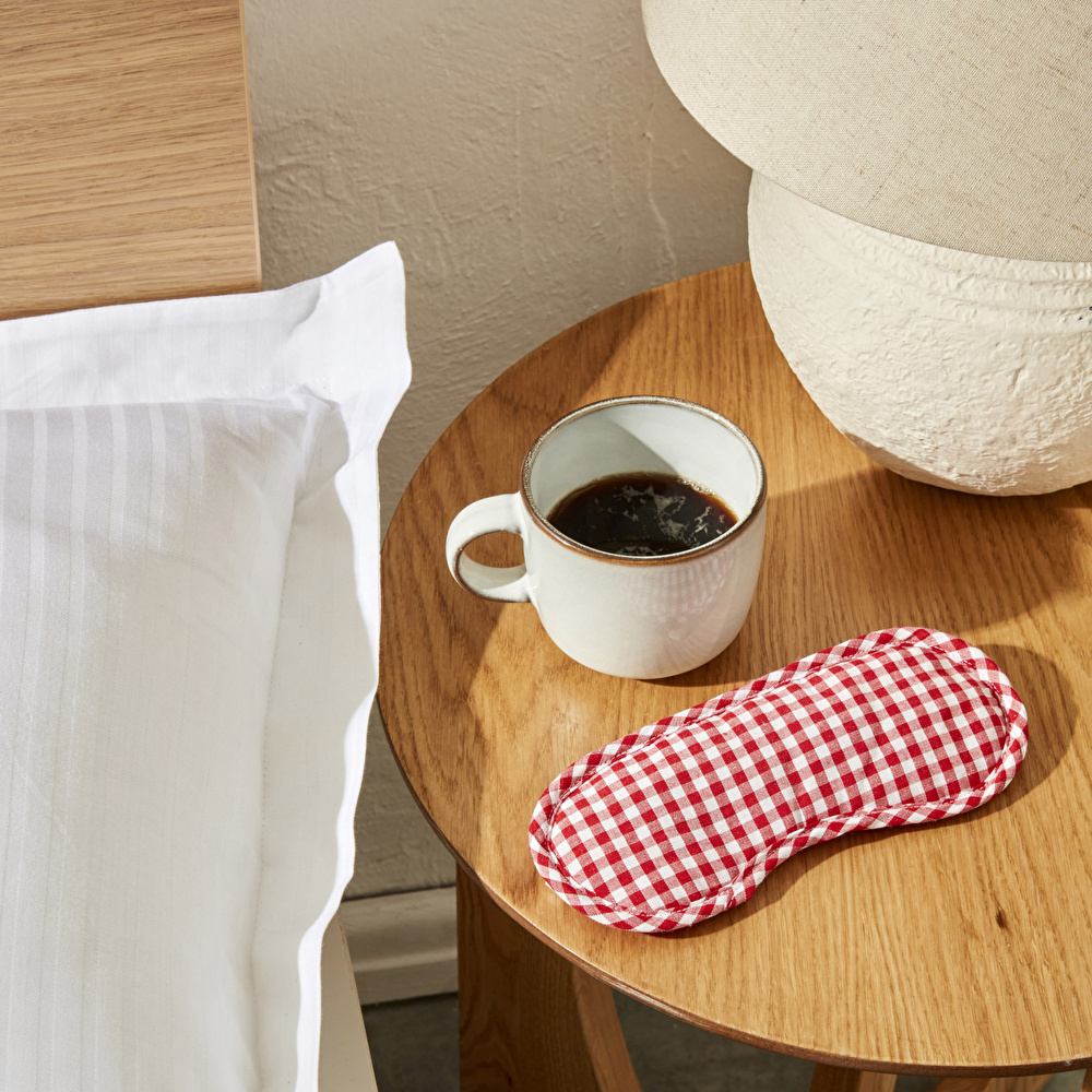 Karaca Home Plaid Lavantalı Uyku Bandı Kırmızı görseli 1