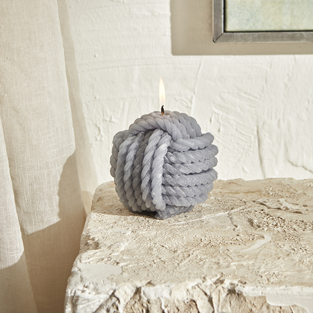 Karaca Home Rope Mum 8 cm Gri görseli 1