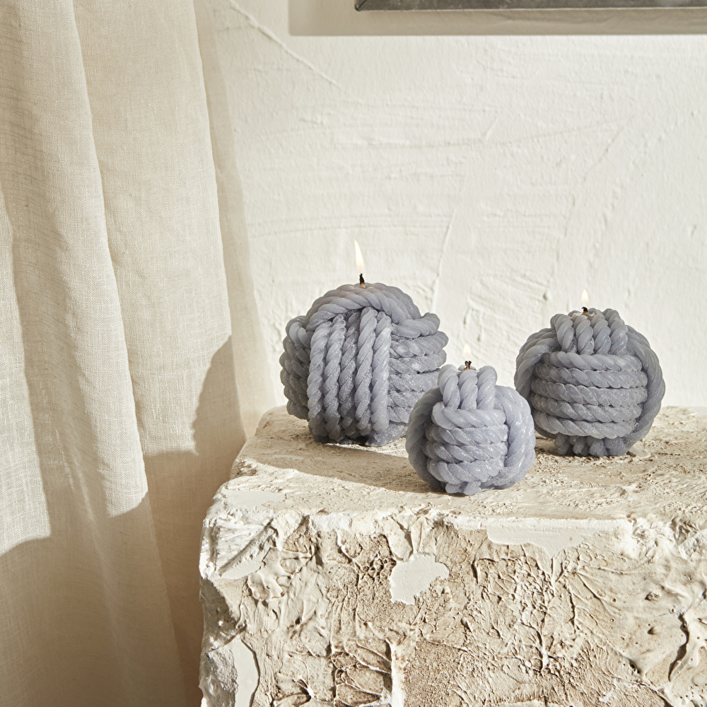 Karaca Home Rope Mum 8 cm Gri görseli 2