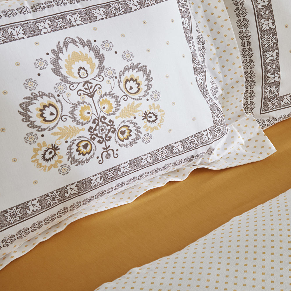Karaca Home Efren %100 Pamuk Çift Kişilik Pike Takımı Sarı görseli 2