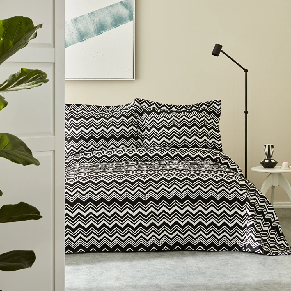 Karaca Home Wave Yatak Örtüsü Çift Kişilik Black  görseli 12