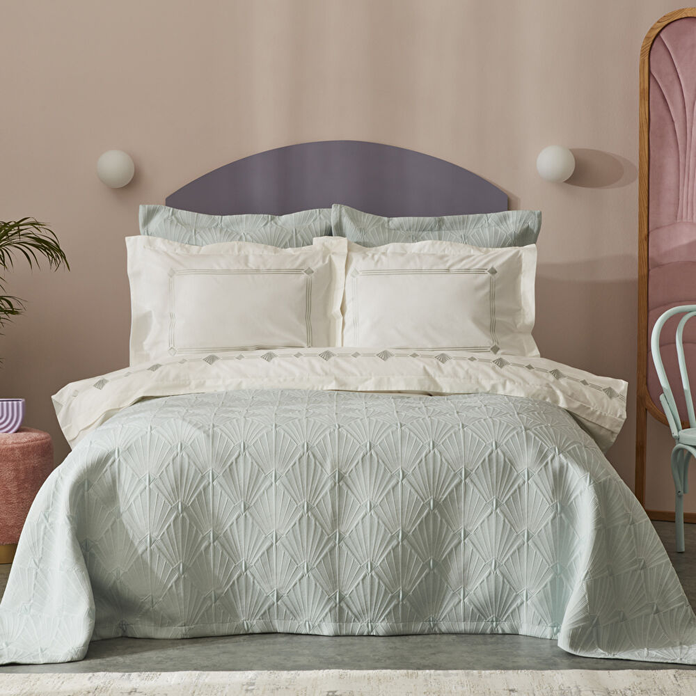 Karaca Home Diamond Çift Kişilik 7 Parça Düet Set Mavi