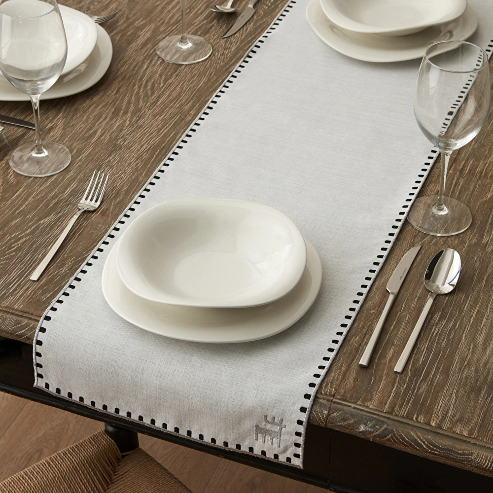 Karaca Home 50. Yıl Runner Beyaz Gümüş görseli 1