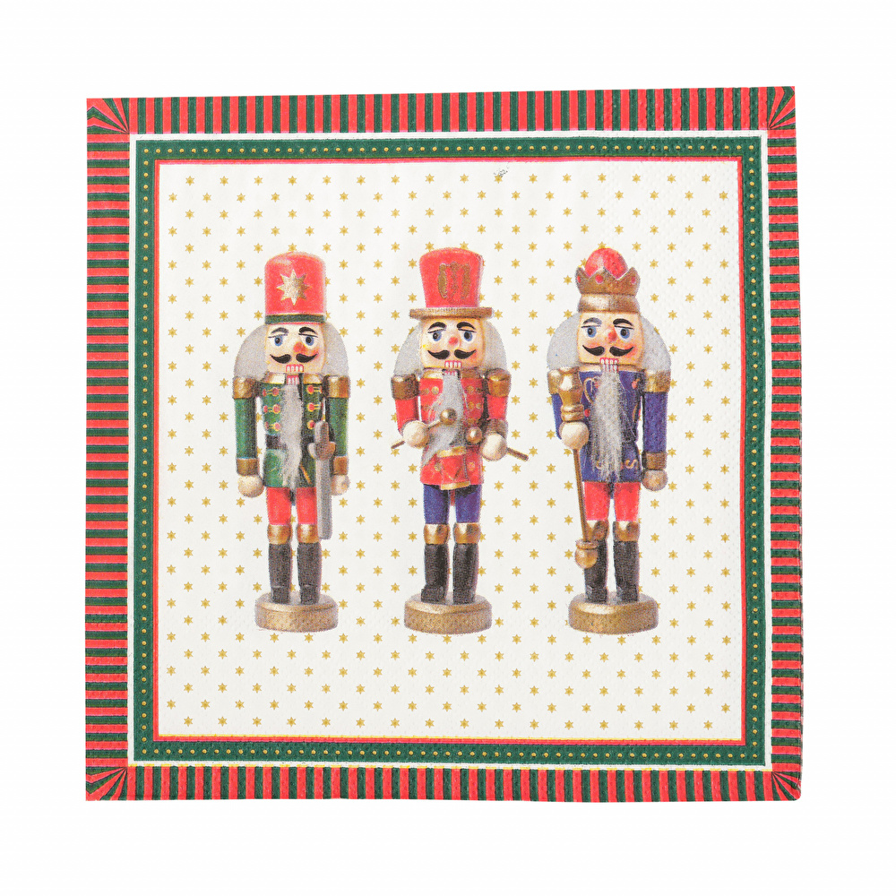 Karaca Home New Year Three Nutcrackers 20'li Kağıt Peçete görseli 1