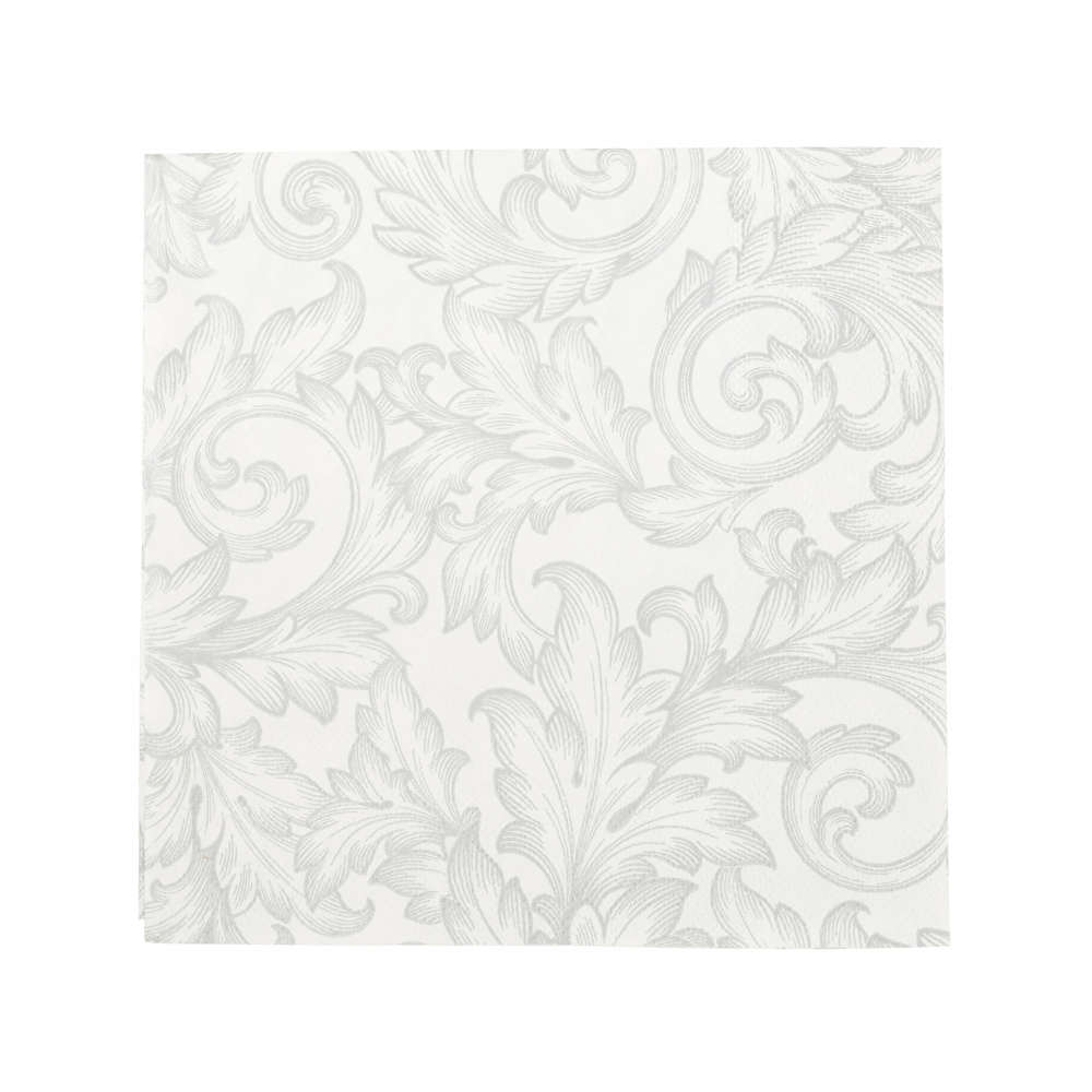 Karaca Home New Year Baroque Silver-White 20'li Kağıt Peçete görseli 1
