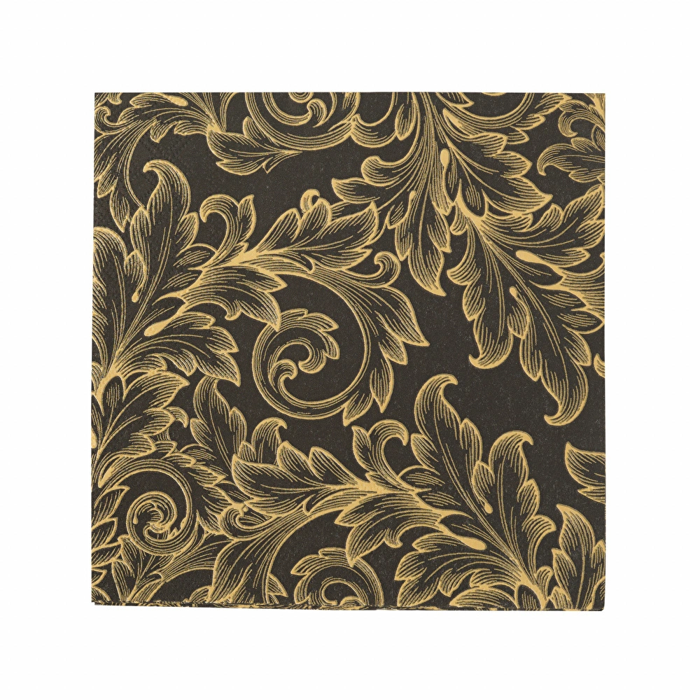 Karaca Home New Year Baroque Black-Gold 20'li Kağıt Peçete görseli 1
