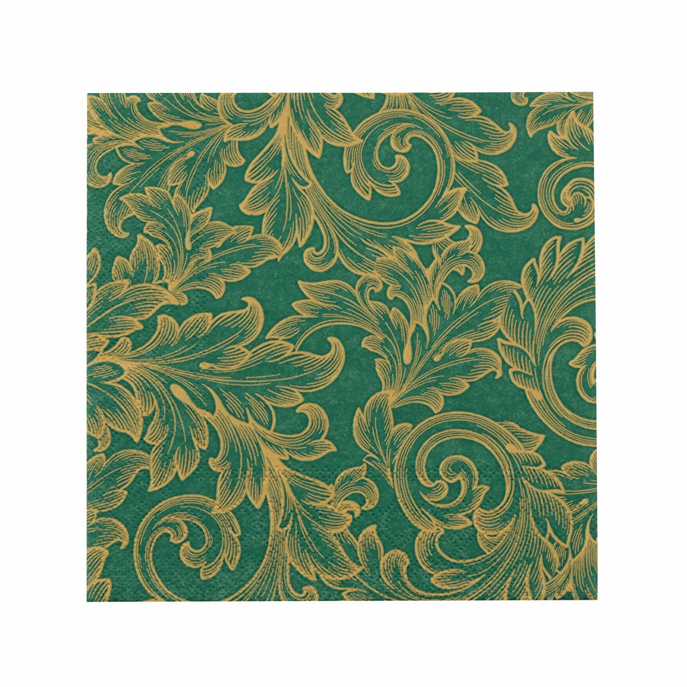 Karaca Home New Year Baroque Gold-Green 20'li Kağıt Peçete görseli 1