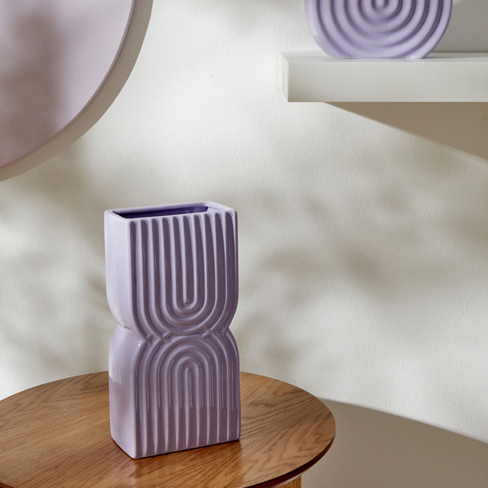 Karaca Home Art Vazo Lila 13,5X8X31,5 Cm görseli 1