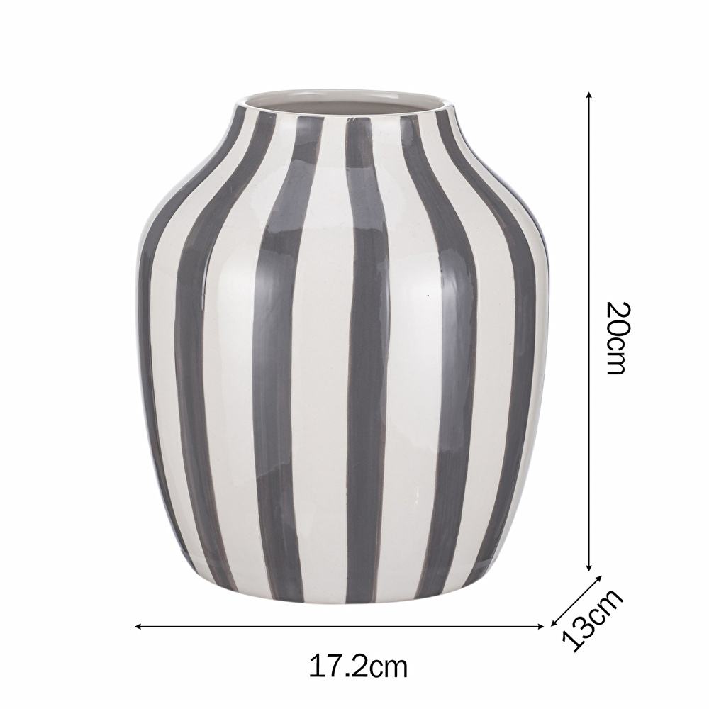 Karaca Home Bevel Dekoratif Vazo Gri 13x20 Cm görseli 5