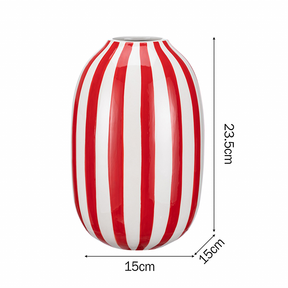 Karaca Home Bevel Dekoratif Vazo Kırmızı 6,8X23,3 Cm görseli 4