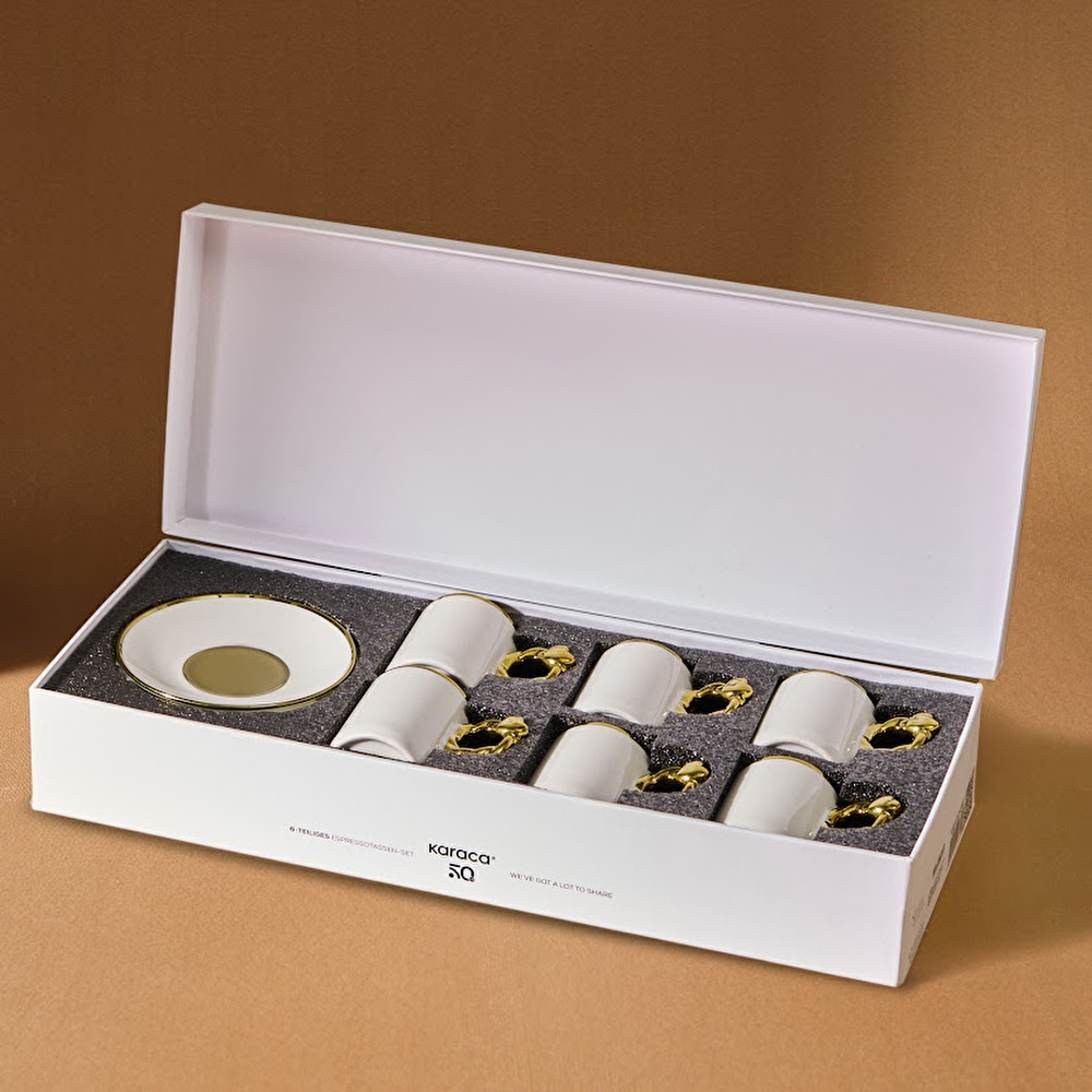 Karaca Kalpli 6 Kişilik Kahve Fincan Takımı 80 ml thumbnail 5