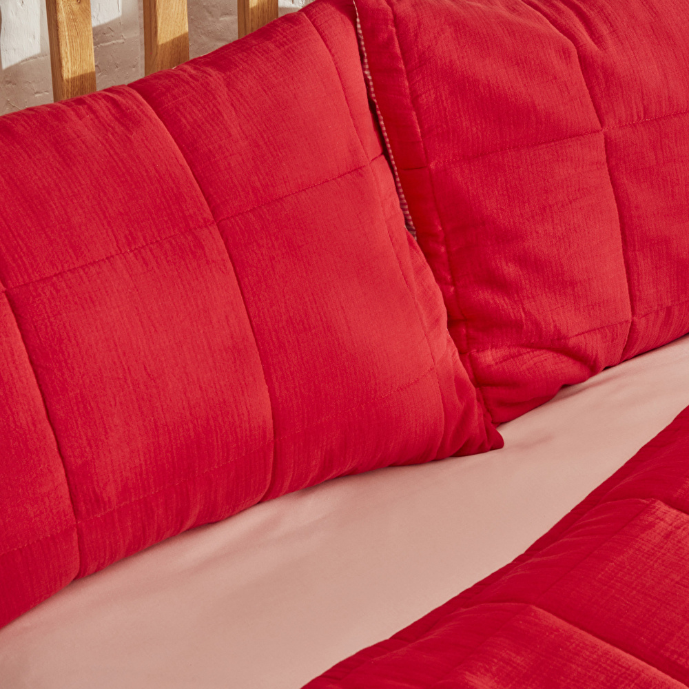 Karaca Home Barny Çift Kişilik Müslin Summer Comfort Kırmızı görseli 7