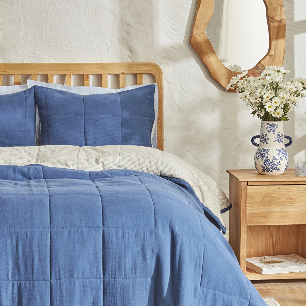 Karaca Home Barny Çift Kişilik Müslin Summer Comfort İndigo görseli 2