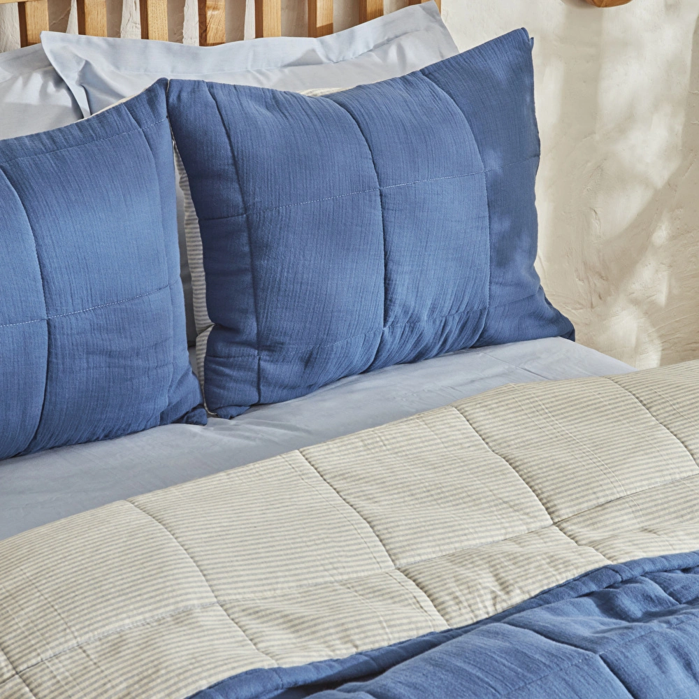 Karaca Home Barny Çift Kişilik Müslin Summer Comfort İndigo görseli 4