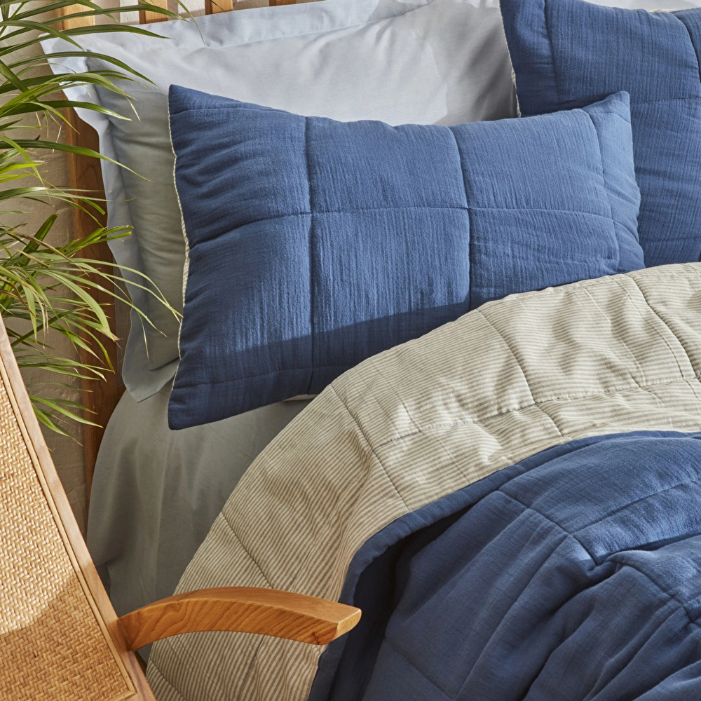 Karaca Home Barny Çift Kişilik Müslin Summer Comfort İndigo görseli 14