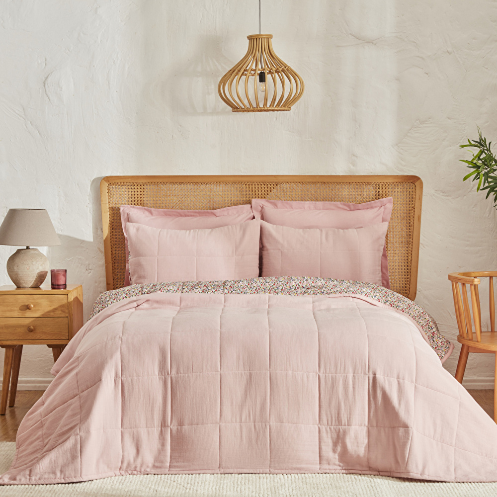 Karaca Home Anna Çift Kişilik Müslin Summer Comfort Pudra görseli 3
