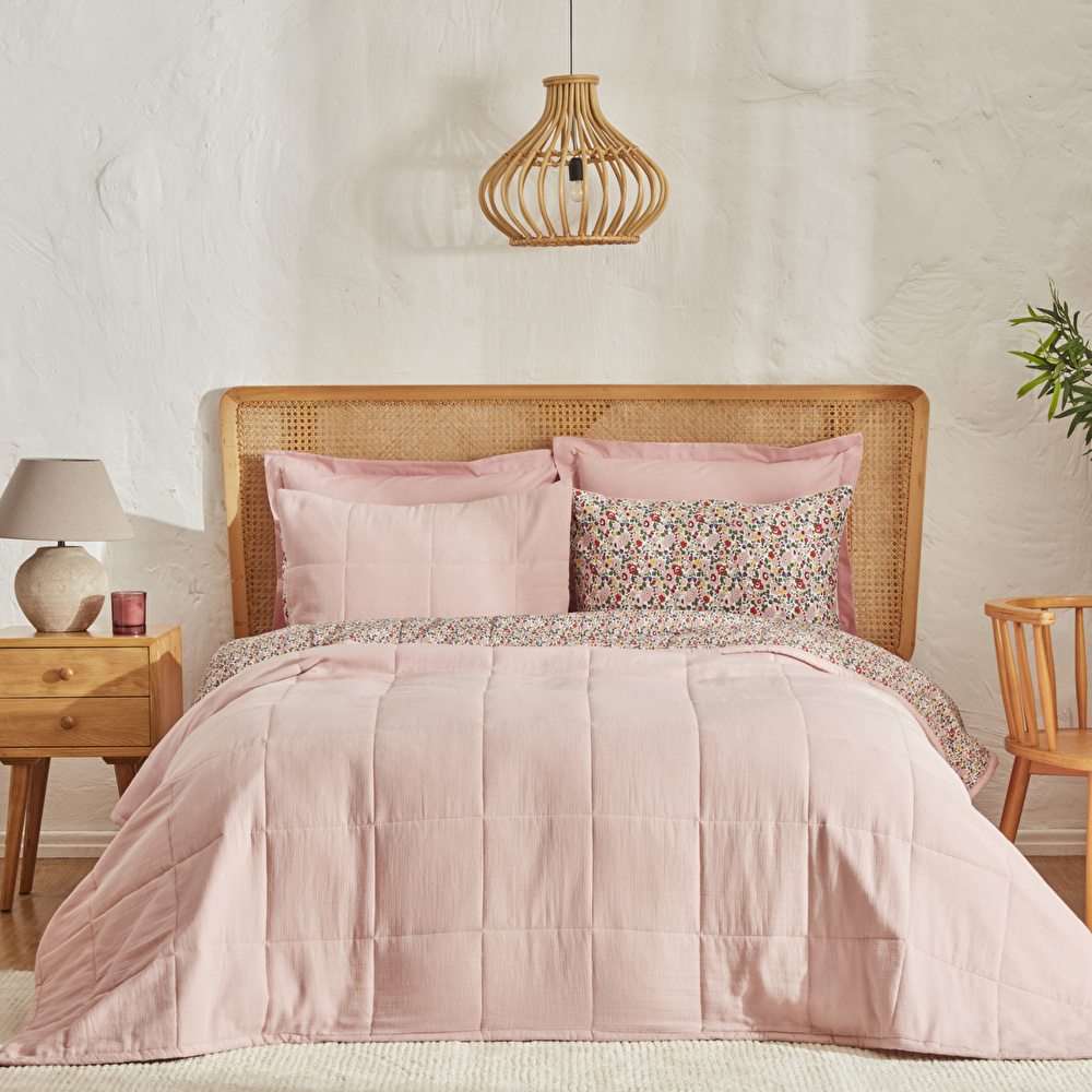 Karaca Home Anna Çift Kişilik Müslin Summer Comfort Pudra görseli 1