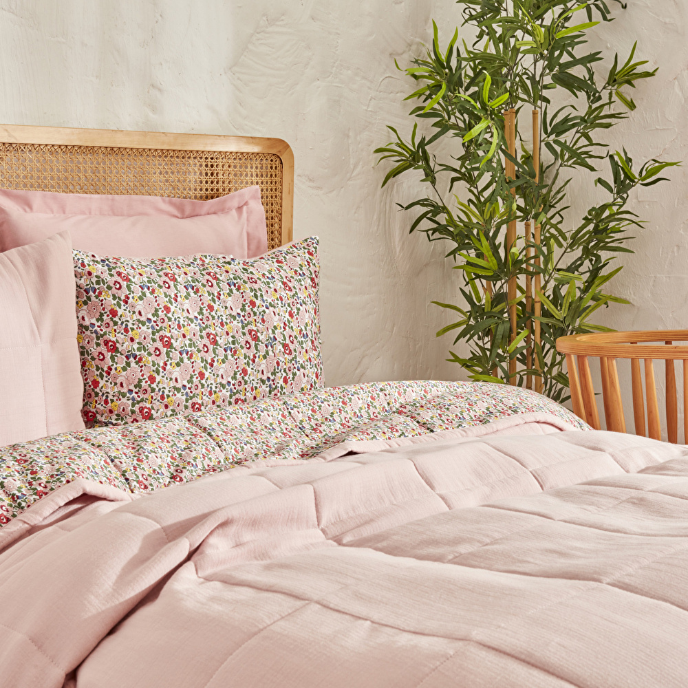 Karaca Home Anna Çift Kişilik Müslin Summer Comfort Pudra görseli 7