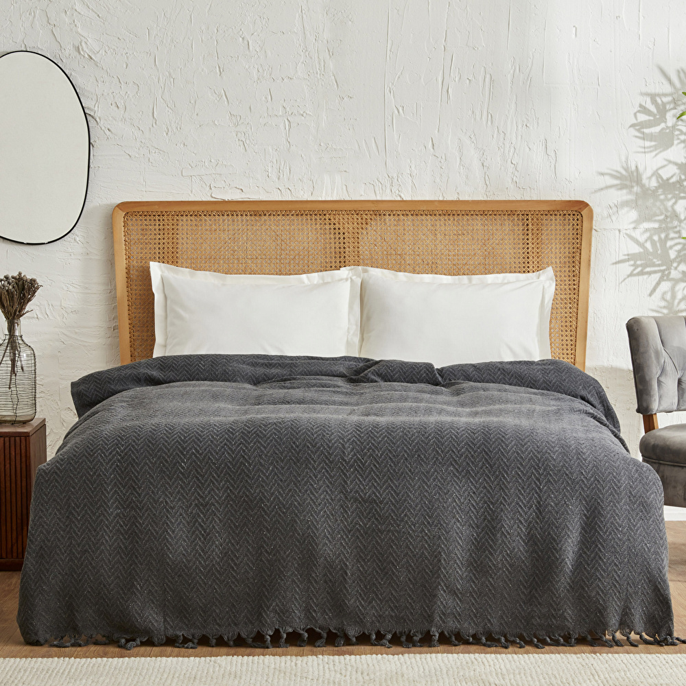 Karaca Home Fancy Tek Kişilik Yatak Örtüsü Gri görseli 1