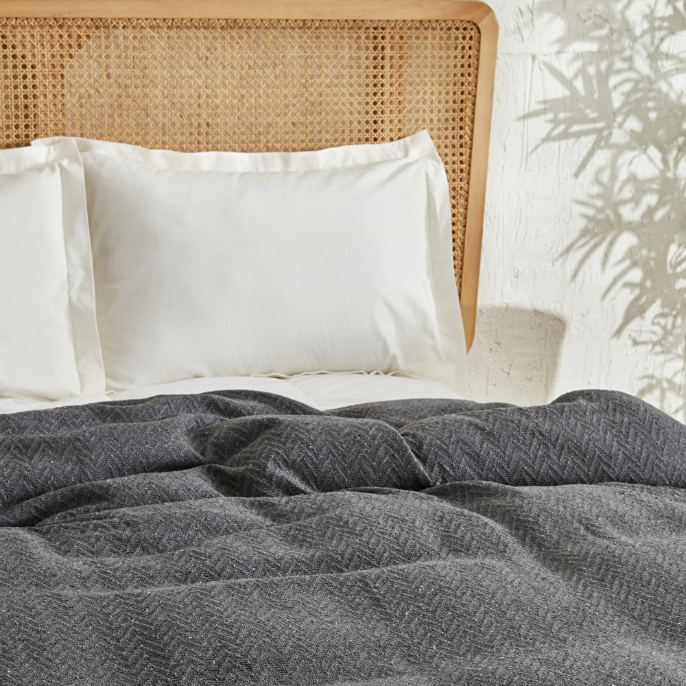 Karaca Home Fancy Tek Kişilik Yatak Örtüsü Gri görseli 3