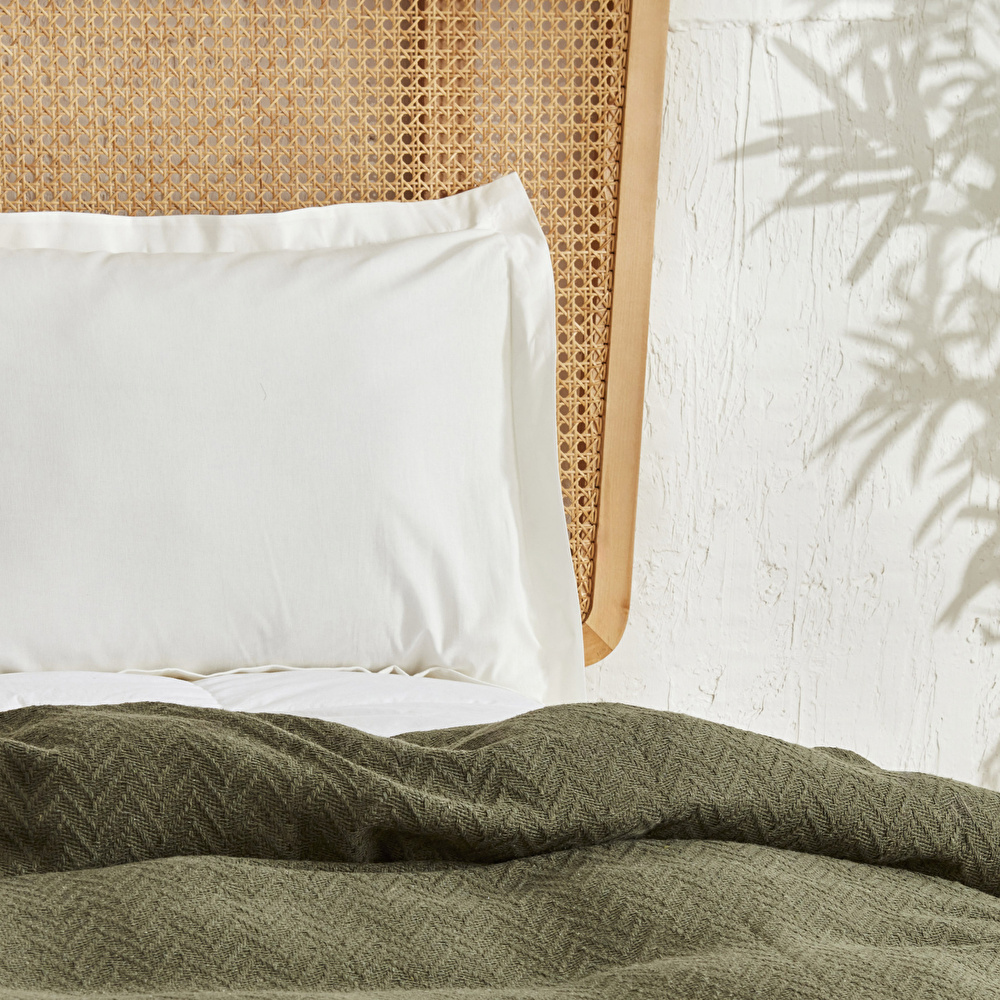Karaca Home Fancy Tek Kişilik Yatak Örtüsü Haki görseli 4