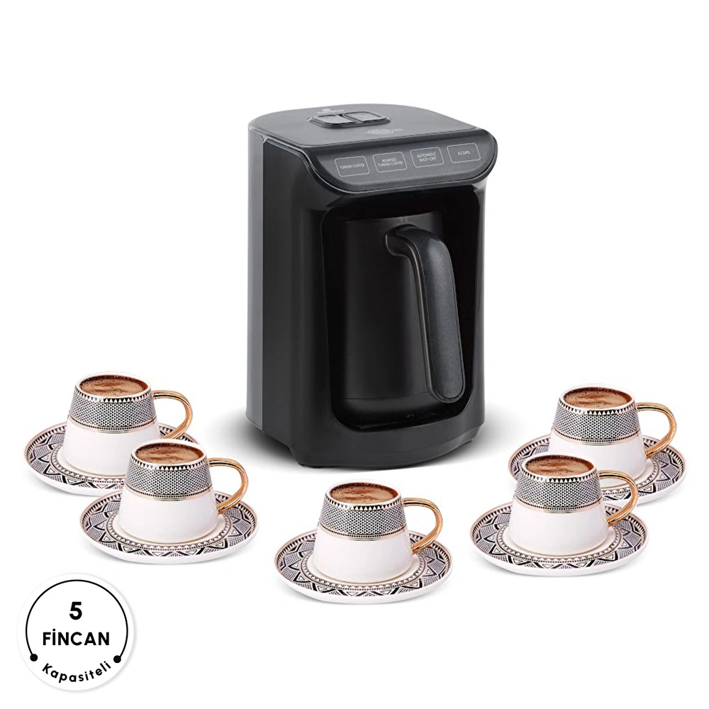 Karaca Hatır Köz Türk Kahve Makinesi Shiny Black görseli 8