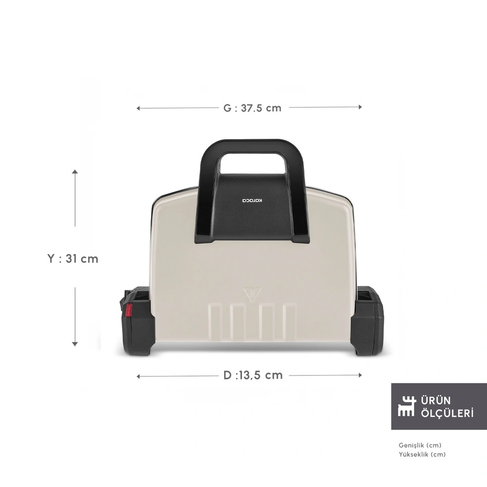 Karaca Future Essential Tost Makinesi Matte Krem 1800 W 4 Dilim Kapasiteli görseli 2
