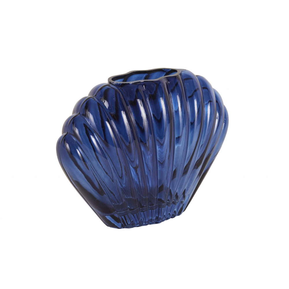 Karaca Home Essie Cam Dekoratif Vazo 19x7,3 cm Lacivert  görseli 2