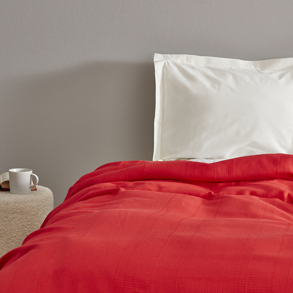 Karaca Home Sofie Çift Kişilik Pike Kırmızı görseli 3