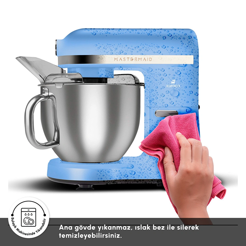 Karaca Mastermaid Chef Pro Çift Kollu Hamur Yoğurma Makinesi  Royal Blue  5L görseli 7