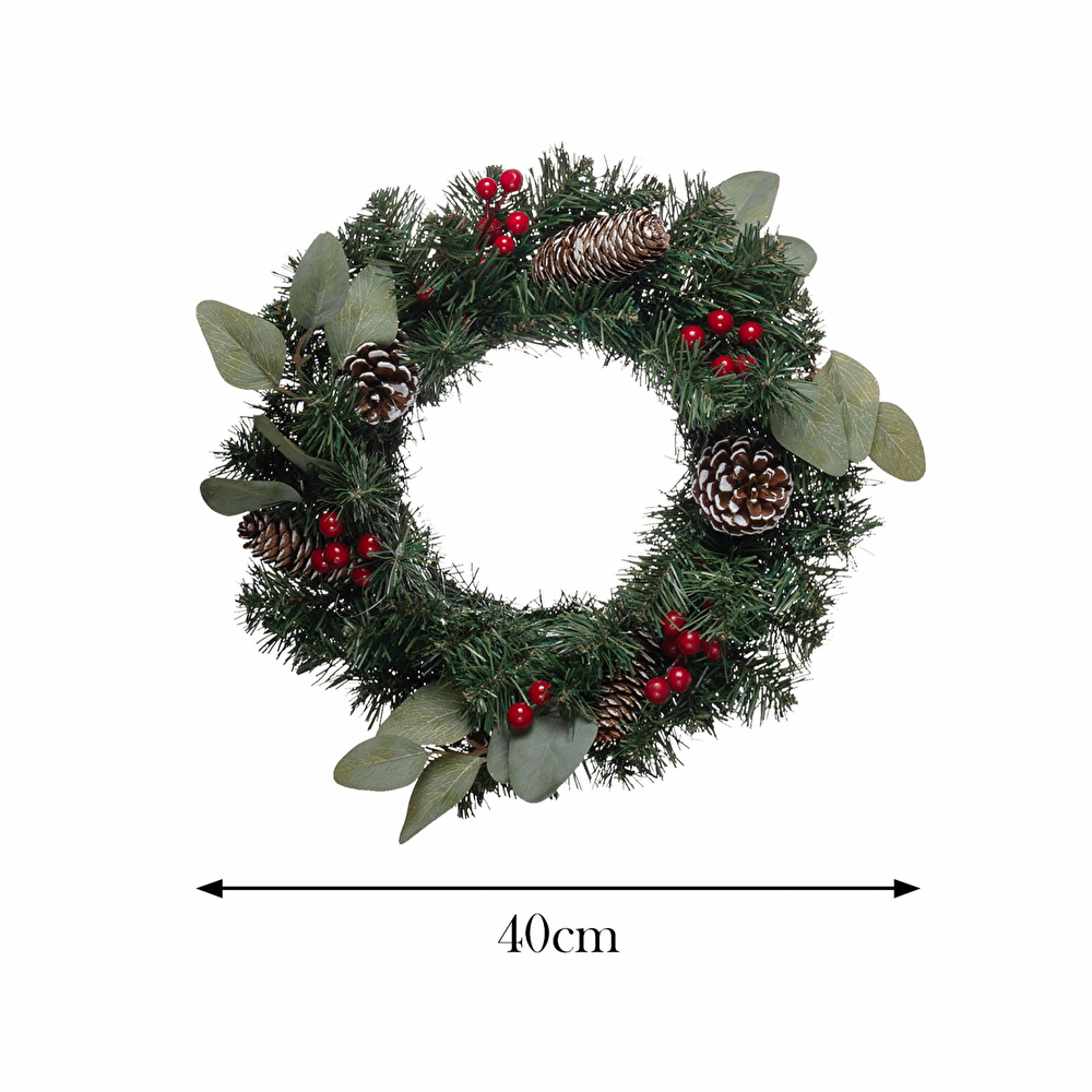 Karaca Home New Year Yılbaşı Pine Kapı Süsü 40 cm görseli 4
